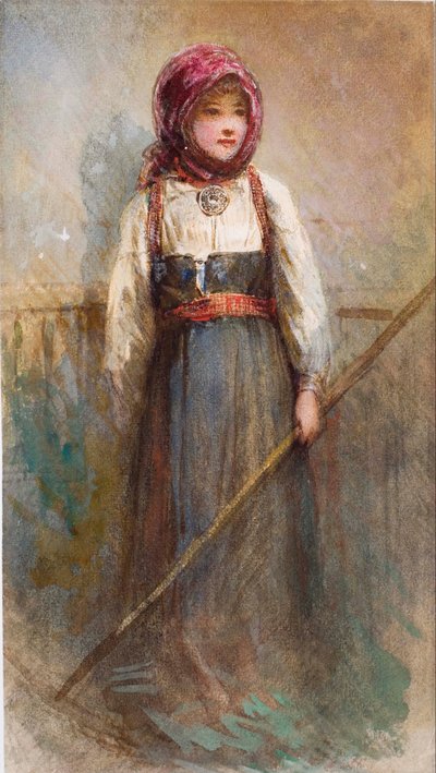Ohne Titel (norwegisches Mädchen) von Egron Sellif Lundgren